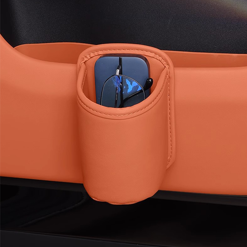 🚗50% OFF HOT SALE✨Universal PU Leather Car Door Cup Holder, Clip‑On Wide‑Mouth Car Storage Organizer for Drinks, Umbrella, Phone, Multi‑Purpose Car Interior Accessory