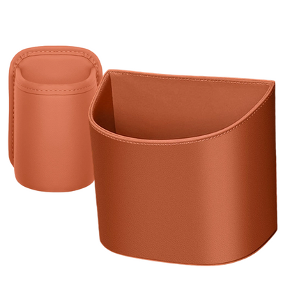 🚗50% OFF HOT SALE✨Universal PU Leather Car Door Cup Holder, Clip‑On Wide‑Mouth Car Storage Organizer for Drinks, Umbrella, Phone, Multi‑Purpose Car Interior Accessory