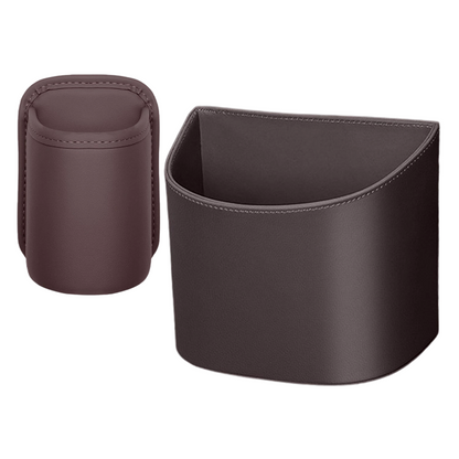 🚗50% OFF HOT SALE✨Universal PU Leather Car Door Cup Holder, Clip‑On Wide‑Mouth Car Storage Organizer for Drinks, Umbrella, Phone, Multi‑Purpose Car Interior Accessory