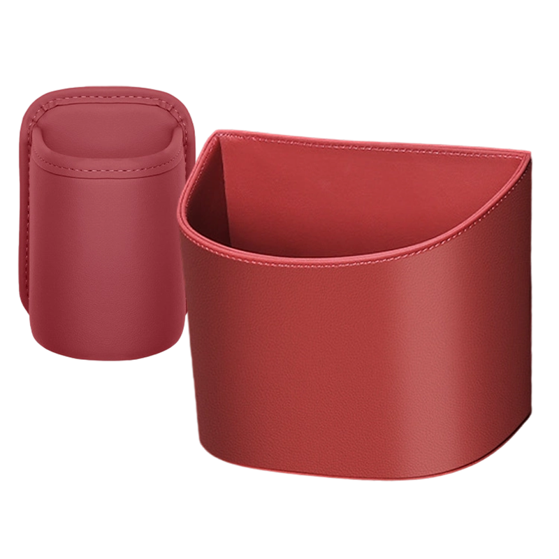 🚗50% OFF HOT SALE✨Universal PU Leather Car Door Cup Holder, Clip‑On Wide‑Mouth Car Storage Organizer for Drinks, Umbrella, Phone, Multi‑Purpose Car Interior Accessory