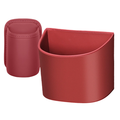 🚗50% OFF HOT SALE✨Universal PU Leather Car Door Cup Holder, Clip‑On Wide‑Mouth Car Storage Organizer for Drinks, Umbrella, Phone, Multi‑Purpose Car Interior Accessory
