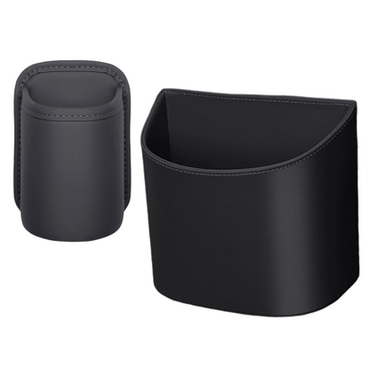 🚗50% OFF HOT SALE✨Universal PU Leather Car Door Cup Holder, Clip‑On Wide‑Mouth Car Storage Organizer for Drinks, Umbrella, Phone, Multi‑Purpose Car Interior Accessory