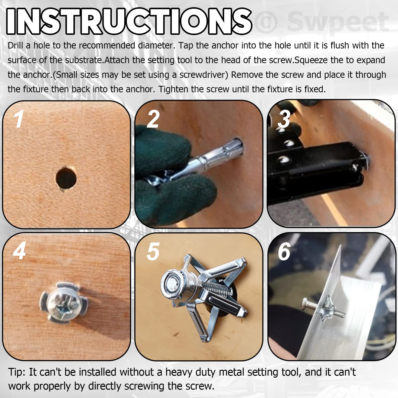 🔥50 pcs Expansion Screw Petal Nut