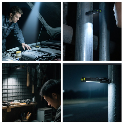 🔦 49% OFF NOW! 💥 Magnetic Multi-Function LED Flashlight – 1500 Lumens, UV, Laser & Type-C – Perfect for camping, car repairs or emergencies – hands-free with strong magnet 🚗🔧