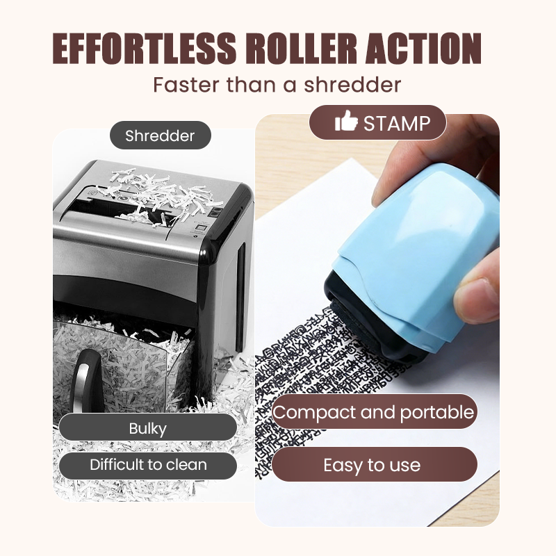 🛡️ BUY 1 GET 1 FREE! 🔏 Privacy Roller Stamp – Hides Personal Info Instantly, Refillable & Portable – No Shredding Needed – Keep Your Data Safe ✨