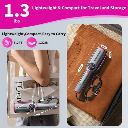 📢📢50% OFF !! ⏰Portable Steam Iron – Fast preheat, works on silk to cotton. Lightweight, 150ml tank. Wrinkle‑free anywhere. 🌍✅