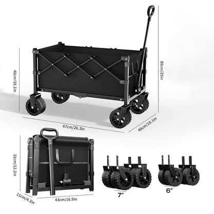 📢📢50% OFF !! ⏰Collapsible Wagon Cart with Wheels