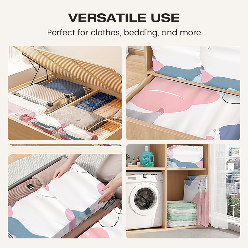 🔥💨 50% OFF! 🧳 No-Pump Vacuum Storage Bags – 3 Second Compression, 90% Space Saved, Air Valve Design – PA+PE Anti-Mould & Moisture Proof – for Clothes, Bedding, Travel – Extra Large Sizes