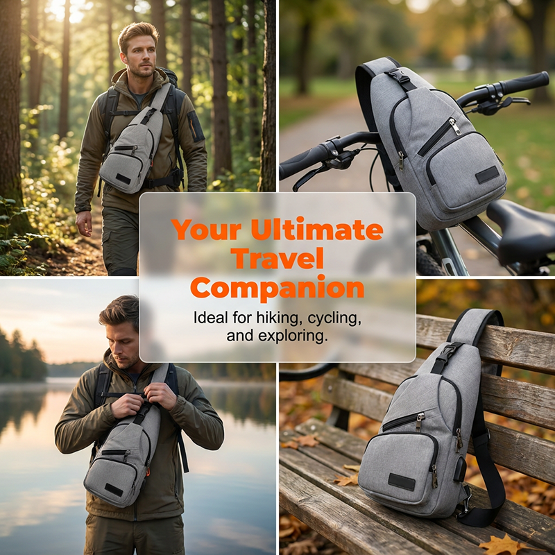 🎒 50% OFF NOW! ⛰️ Outdoor Sport Sling Pack – Multifunctional & USB port – Durable, lightweight – perfect for cycling, commuting or travel 🚴‍♂️✨