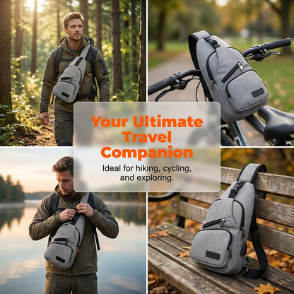 🎒 50% OFF NOW! ⛰️ Outdoor Sport Sling Pack – Multifunctional & USB port – Durable, lightweight – perfect for cycling, commuting or travel 🚴‍♂️✨