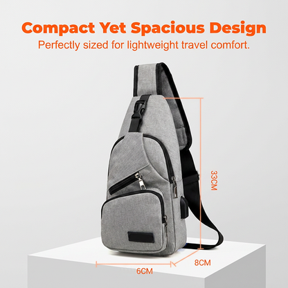 🎒 50% OFF NOW! ⛰️ Outdoor Sport Sling Pack – Multifunctional & USB port – Durable, lightweight – perfect for cycling, commuting or travel 🚴‍♂️✨