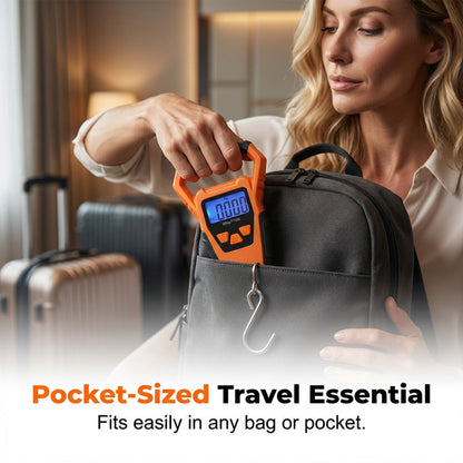 ⚖️ LIMITED-TIME 49% OFF! ✨ Portable Electronic Scale – 50kg, Backlit, for Luggage & Fishing 🎣