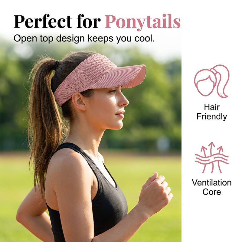 🔥SUMMER HOT SALE £7.99!!💥50K+ SOLD!🔥SunSafeTok Women’s High Ponytail Visor Hat 🧢 Breathable, Open-Top UV400 Protection ☀️🇬🇧  Perfect for Running, Hiking, Beach Days & Everyday “That Girl” Style 💁‍♀️✨