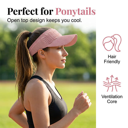 🔥SUMMER HOT SALE £7.99!!💥50K+ SOLD!🔥SunSafeTok Women’s High Ponytail Visor Hat 🧢 Breathable, Open-Top UV400 Protection ☀️🇬🇧  Perfect for Running, Hiking, Beach Days & Everyday “That Girl” Style 💁‍♀️✨