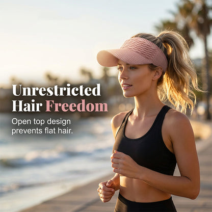 🔥SUMMER HOT SALE £7.99!!💥50K+ SOLD!🔥SunSafeTok Women’s High Ponytail Visor Hat 🧢 Breathable, Open-Top UV400 Protection ☀️🇬🇧  Perfect for Running, Hiking, Beach Days & Everyday “That Girl” Style 💁‍♀️✨
