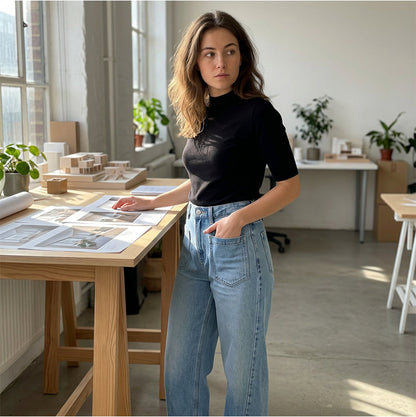 👖 50% OFF NOW! 🩹 Women's Wide-Leg Jeans with Patch Pockets – Relaxed fit & vintage wash – Functional side pockets, perfect for casual days or streetwear – comfortable and stylish ✨