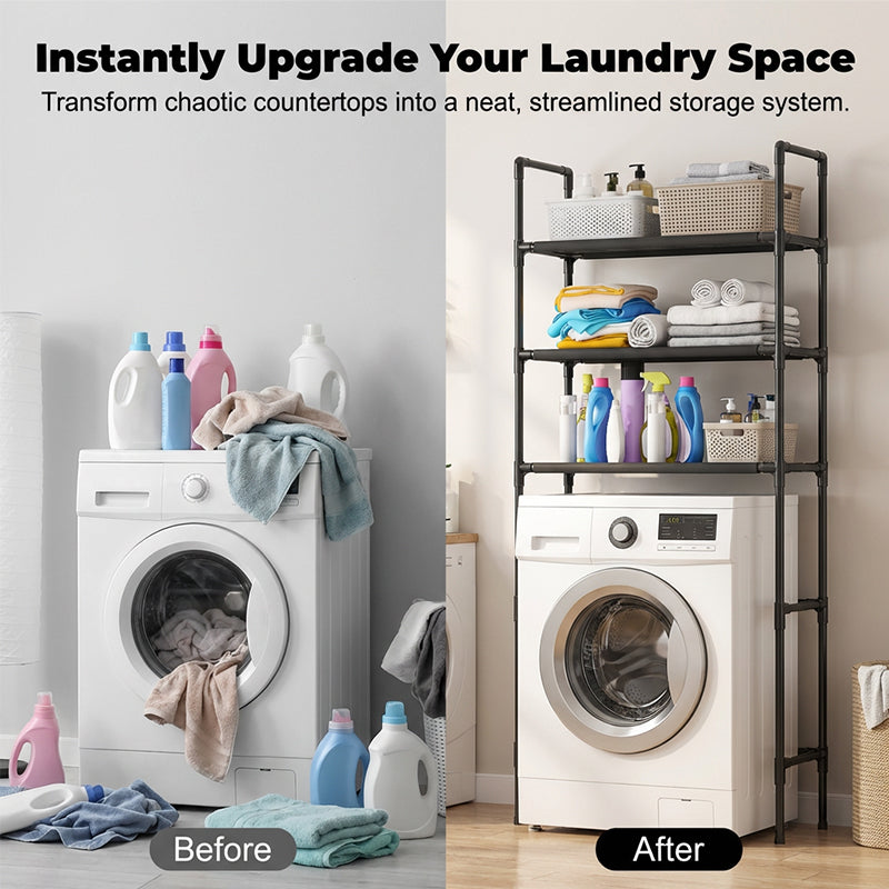 🔥New Hot Selling❤️‍🔥No-Drill Bathroom & Laundry Organizer Shelf