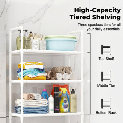 🔥New Hot Selling❤️‍🔥No-Drill Bathroom & Laundry Organizer Shelf
