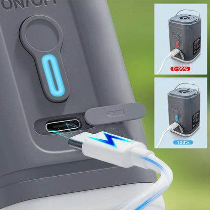 🔦 50% OFF NOW! 🏕️ Rechargeable Camping Air Pump – LED light & fast inflation – Compact & portable – perfect for airbeds, pools or tires 🔋✨