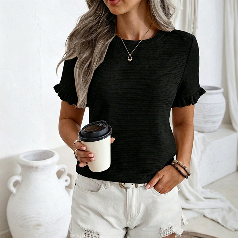 📢📢50% OFF !! ⏰Women's Elegant Ruffle Sleeve Summer Top