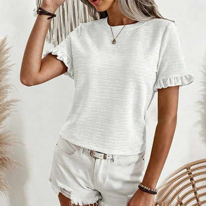 📢📢50% OFF !! ⏰Women's Elegant Ruffle Sleeve Summer Top