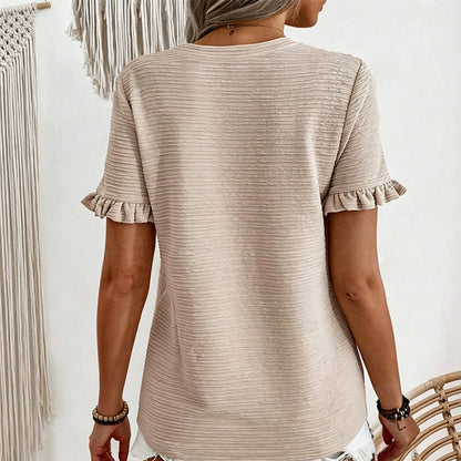 📢📢50% OFF !! ⏰Women's Elegant Ruffle Sleeve Summer Top