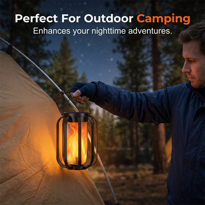 ☀️ Solar Flicker Flame Lantern - Waterproof & Automatic - Realistic warm light, perfect for patios, gardens or paths - no cable needed 🌙