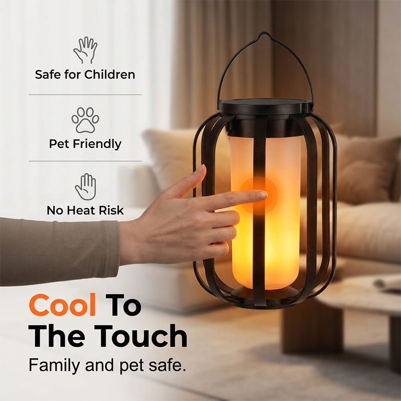 ☀️ Solar Flicker Flame Lantern - Waterproof & Automatic - Realistic warm light, perfect for patios, gardens or paths - no cable needed 🌙