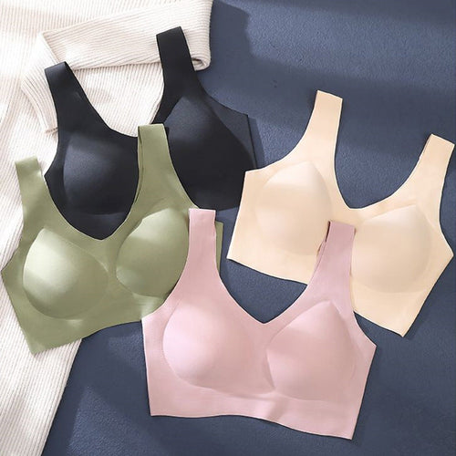 Seamless, comfortable, one-piece bra with a push-up effect