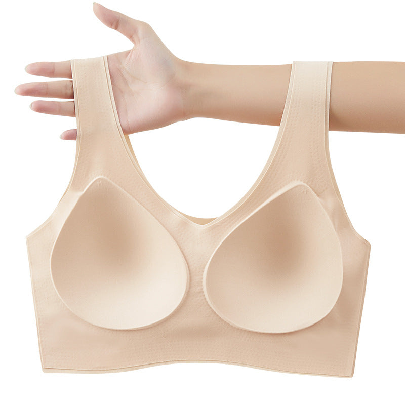 Seamless, comfortable, one-piece bra with a push-up effect
