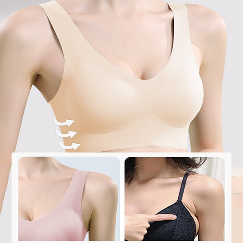 Seamless, comfortable, one-piece bra with a push-up effect