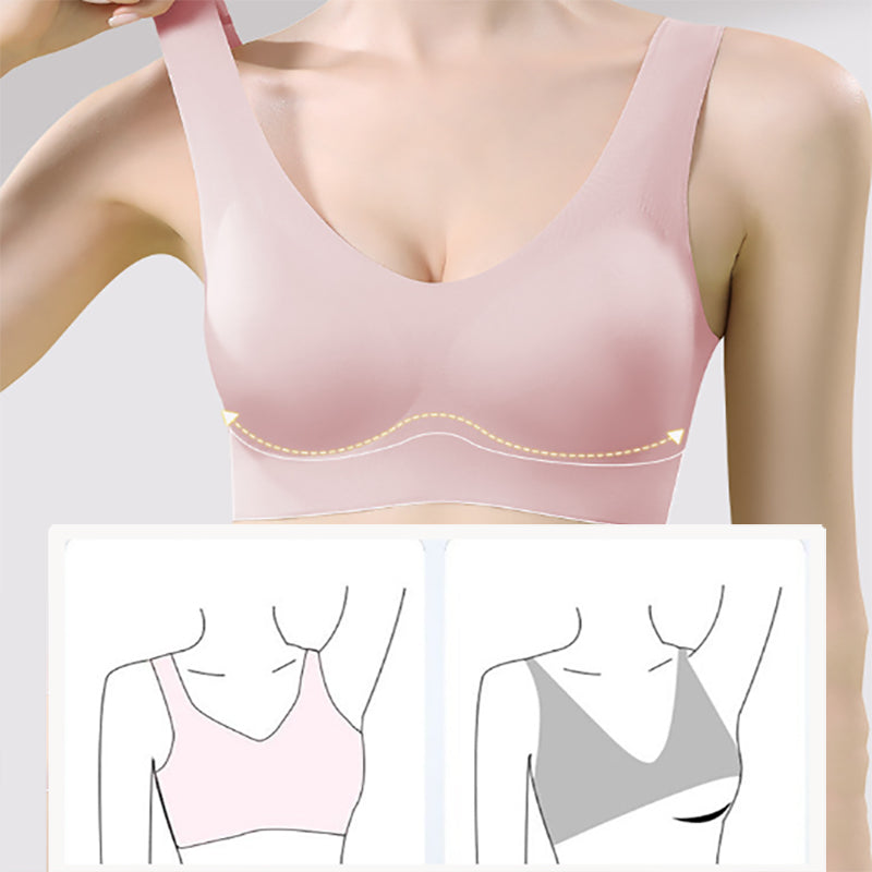 Seamless, comfortable, one-piece bra with a push-up effect