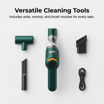 🚗50% OFF NOW ! 💨10000Pa Cordless Handheld Vacuum – Washable Filter & Multi-Nozzle Kit, Portable Powerful Suction Car & Home Cleaner
