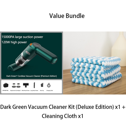 🚗50% OFF NOW ! 💨10000Pa Cordless Handheld Vacuum – Washable Filter & Multi-Nozzle Kit, Portable Powerful Suction Car & Home Cleaner