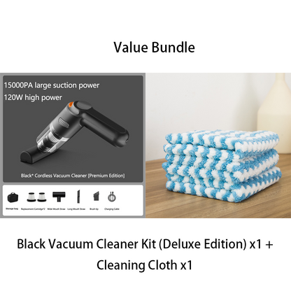 🚗50% OFF NOW ! 💨10000Pa Cordless Handheld Vacuum – Washable Filter & Multi-Nozzle Kit, Portable Powerful Suction Car & Home Cleaner