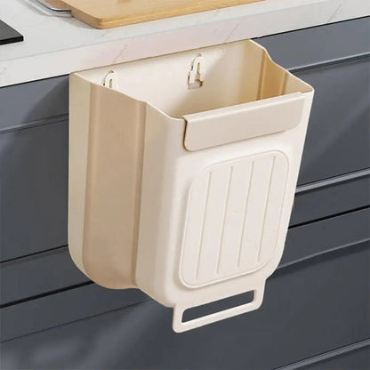 🍃50% OFF NOW! Multipurpose Hanging Collapsible Kitchen Trash Can‑Space‑Saving Wall Mount Foldable Waste Bin, Hanging Garbage Container for Food Scraps, Cabinet Door Mount for Home Kitchen Countertop Prep