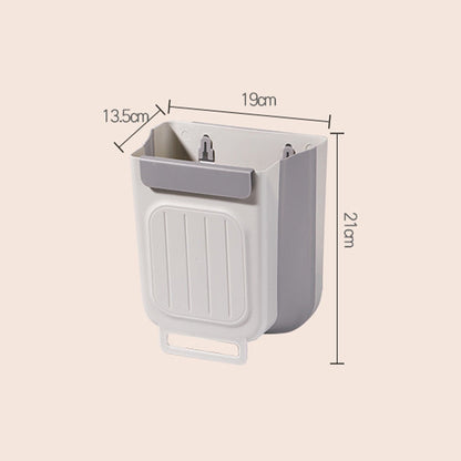 🍃50% OFF NOW! Multipurpose Hanging Collapsible Kitchen Trash Can‑Space‑Saving Wall Mount Foldable Waste Bin, Hanging Garbage Container for Food Scraps, Cabinet Door Mount for Home Kitchen Countertop Prep