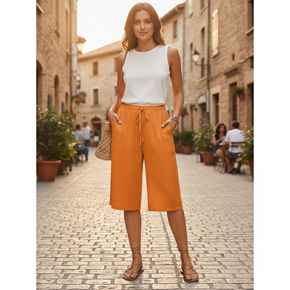 📢📢40% OFF !! ⏰ Women's Wide Leg Trousers – Flowy & lightweight – Perfect for summer, office or casual elegance – comfortable and versatile 🌸✨