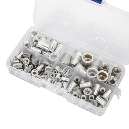 🔧 Last Day Special Price £9.99 !✨ Flat Head Threaded Insert Nut Rivet Nuts Set – Multi-Size, Corrosion Resistant, Easy Install 🛠️