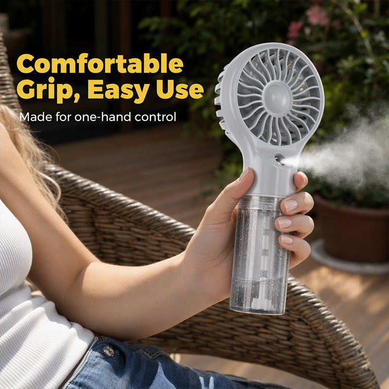 🏖️🌞Summer New Hot Selling 50% OFF🎁❄️Portable Handheld Mist Cooling Fan💦
