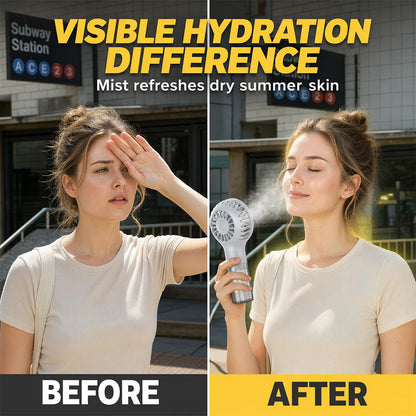 🏖️🌞Summer New Hot Selling 50% OFF🎁❄️Portable Handheld Mist Cooling Fan💦