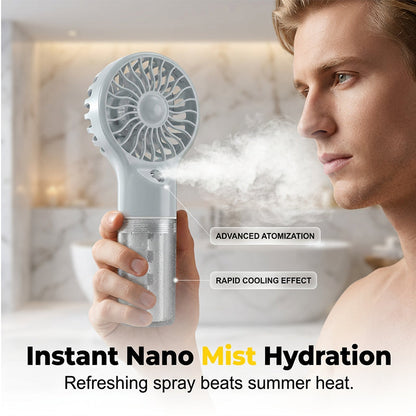 🏖️🌞Summer New Hot Selling 50% OFF🎁❄️Portable Handheld Mist Cooling Fan💦