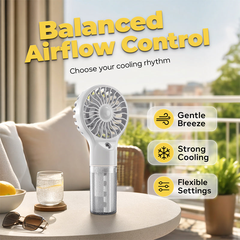 🏖️🌞Summer New Hot Selling 50% OFF🎁❄️Portable Handheld Mist Cooling Fan💦