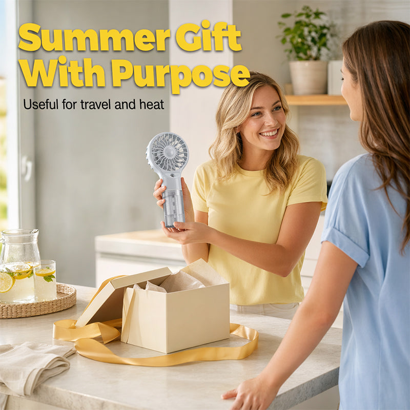 🏖️🌞Summer New Hot Selling 50% OFF🎁❄️Portable Handheld Mist Cooling Fan💦