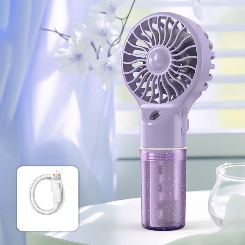 🏖️🌞Summer New Hot Selling 50% OFF🎁❄️Portable Handheld Mist Cooling Fan💦