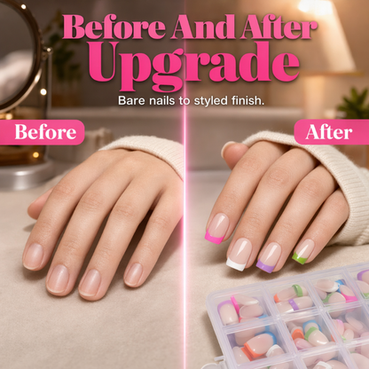 🏆Surprise Price: Only £7.99!!🔥💞50K+ SOLD!💅✨ 50% OFF!🎁 Color Pop Press-On Nails