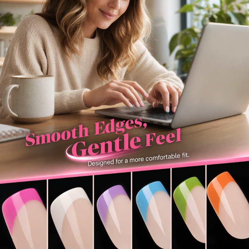 🏆Surprise Price: Only £7.99!!🔥💞50K+ SOLD!💅✨ 50% OFF!🎁 Color Pop Press-On Nails