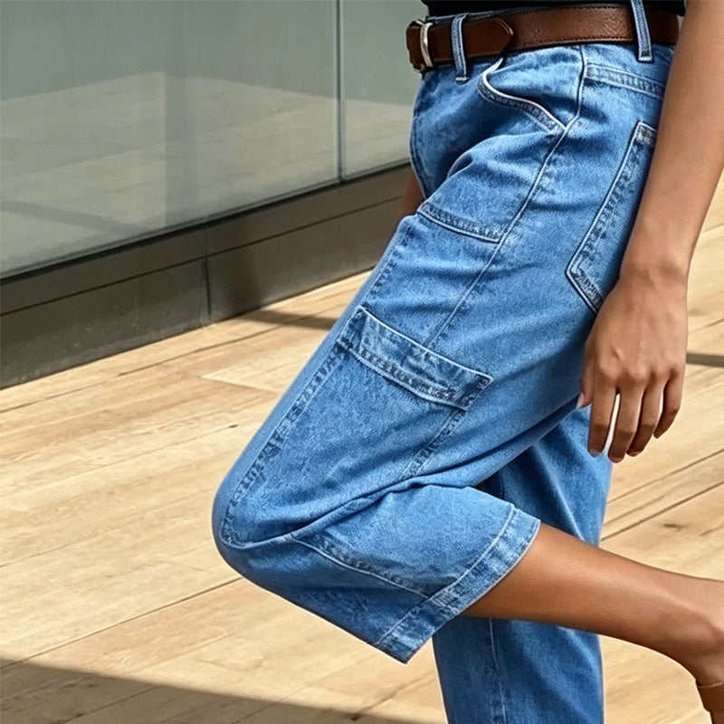 👡 Cropped Wide Leg Jeans with Stretch — Dress Up or Down for Any Occasion