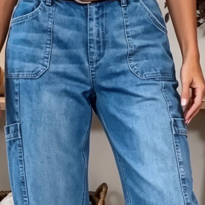 👡 Cropped Wide Leg Jeans with Stretch — Dress Up or Down for Any Occasion