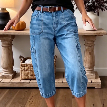 👡 Cropped Wide Leg Jeans with Stretch — Dress Up or Down for Any Occasion